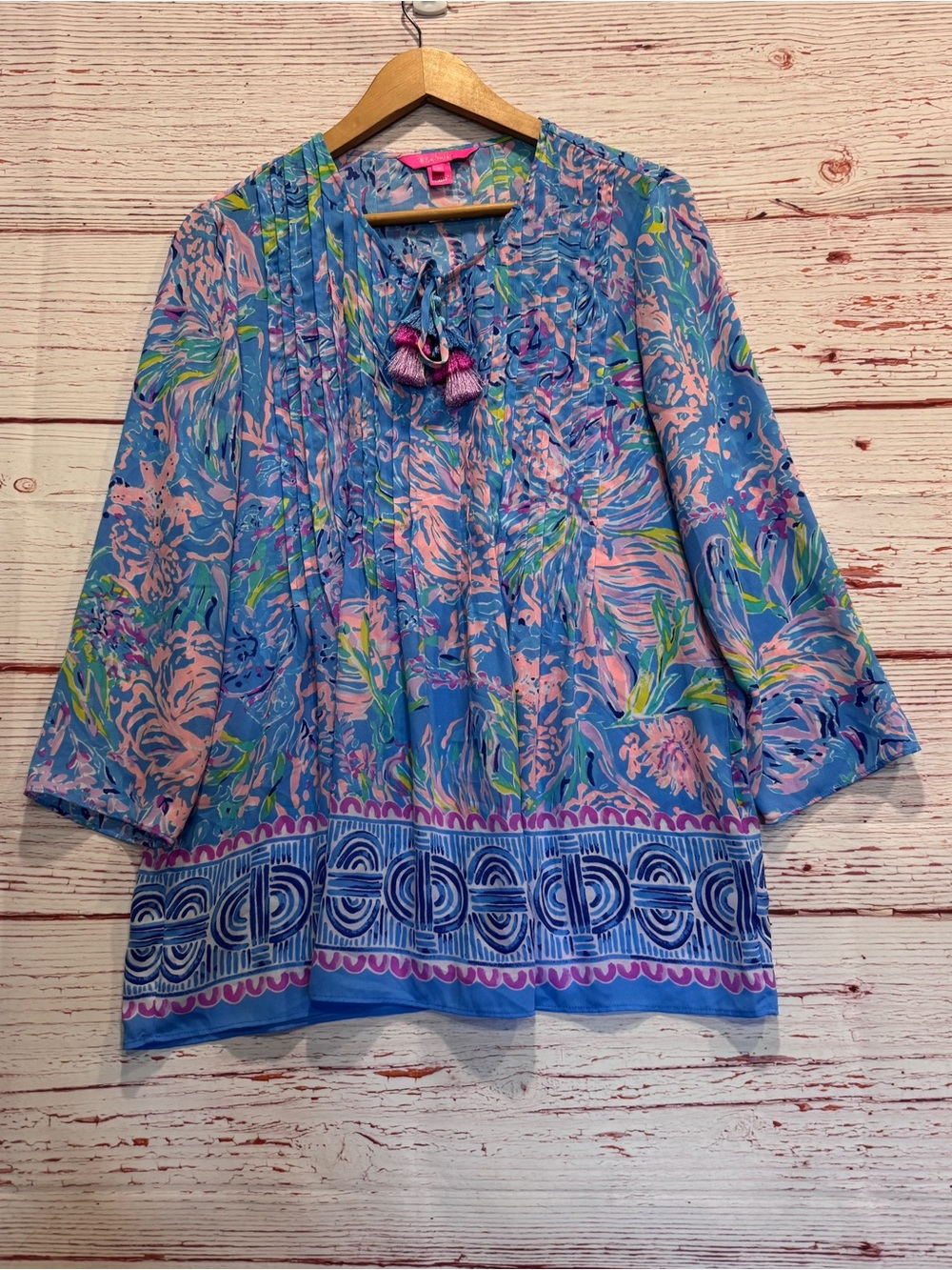 Lilly Pulitzer Marilina Tunic Top in Multi All Together Now Sz M - Picture 2 of 11
